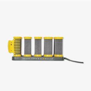 Yellow and Gray Hair Rollers Set
